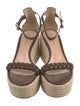 Gianvito Rossi Leather Braided Accents Espadrilles
