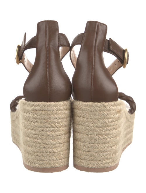Gianvito Rossi Leather Braided Accents Espadrilles