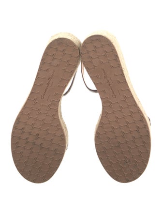 Gianvito Rossi Leather Braided Accents Espadrilles