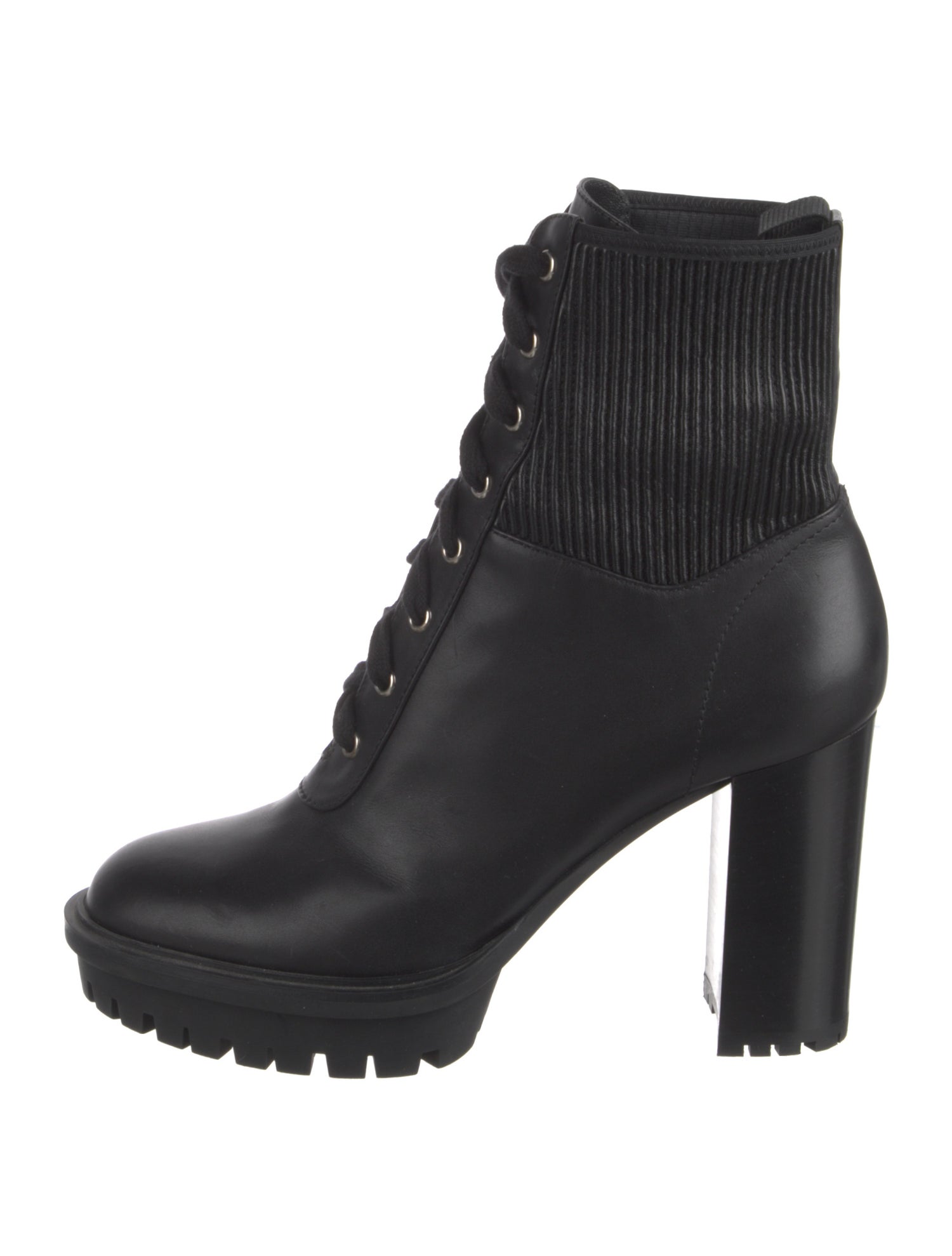 Gianvito Rossi Leather Lace-Up Boots