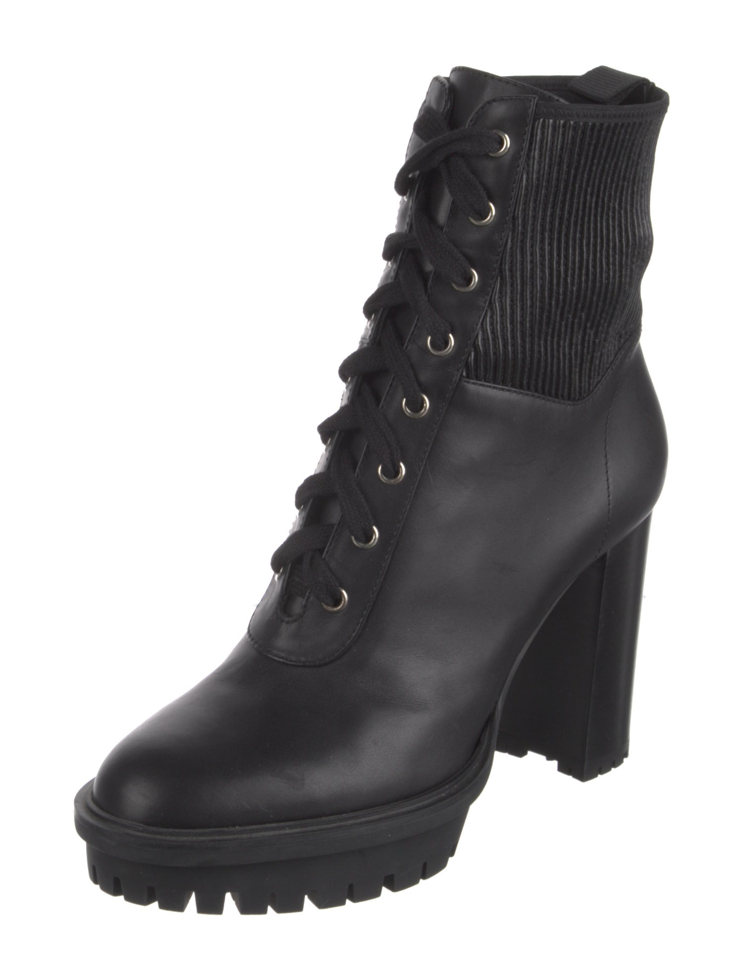 Gianvito Rossi Leather Lace-Up Boots