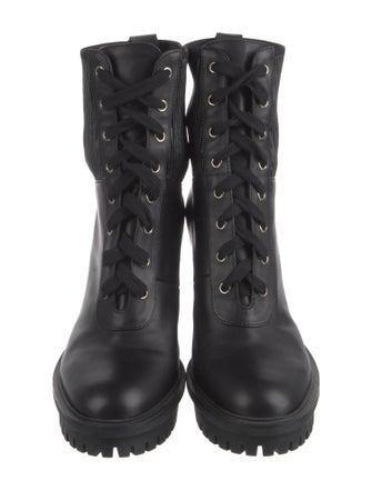 Gianvito Rossi Leather Lace-Up Boots