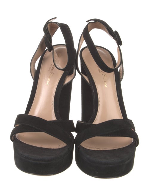 Gianvito Rossi Suede Slingback Sandals