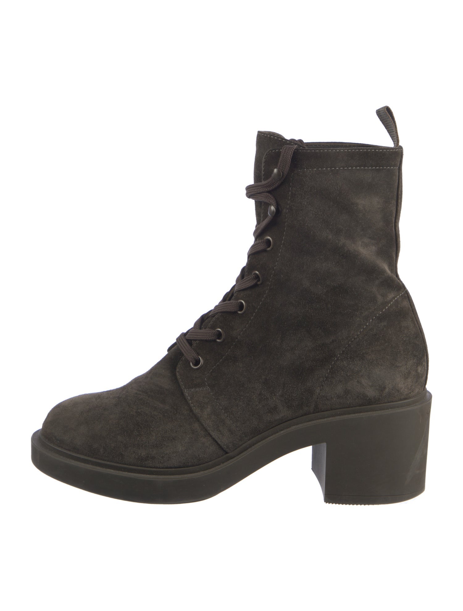 Gianvito Rossi Suede Combat Boots