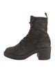 Gianvito Rossi Suede Combat Boots