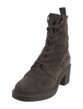 Gianvito Rossi Suede Combat Boots