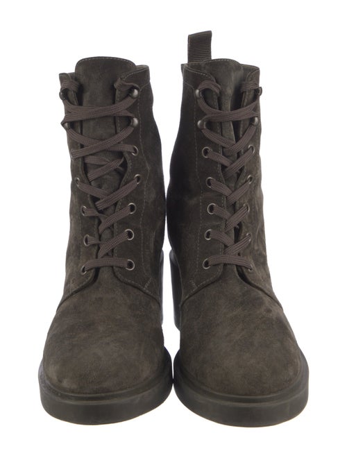 Gianvito Rossi Suede Combat Boots