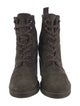 Gianvito Rossi Suede Combat Boots