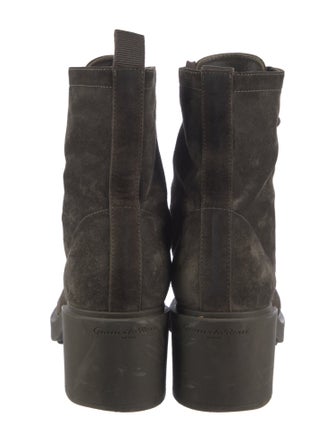 Gianvito Rossi Suede Combat Boots