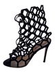 Gianvito Rossi Suede Mesh Accents Gladiator Sandals