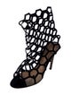 Gianvito Rossi Suede Mesh Accents Gladiator Sandals