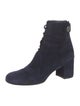 Gianvito Rossi Suede Lace-Up Boots