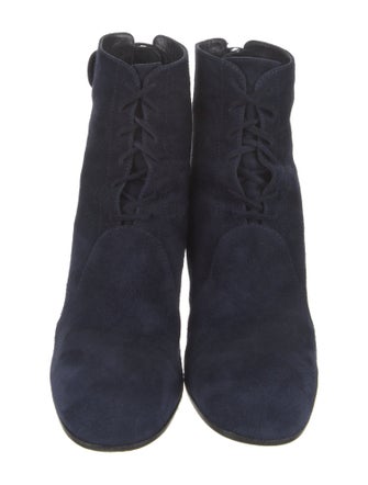 Gianvito Rossi Suede Lace-Up Boots