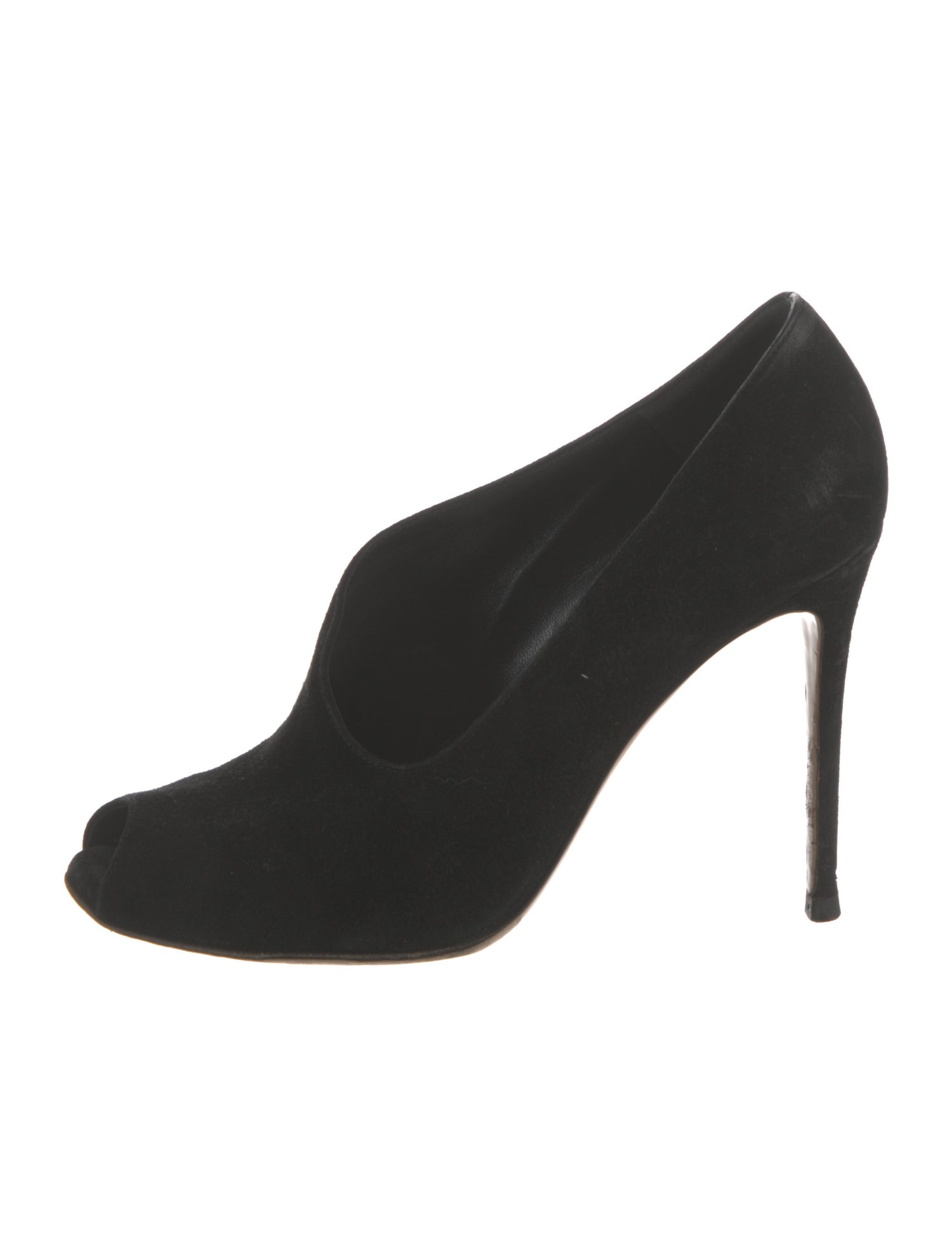 Gianvito Rossi Suede Cutout Accent Pumps
