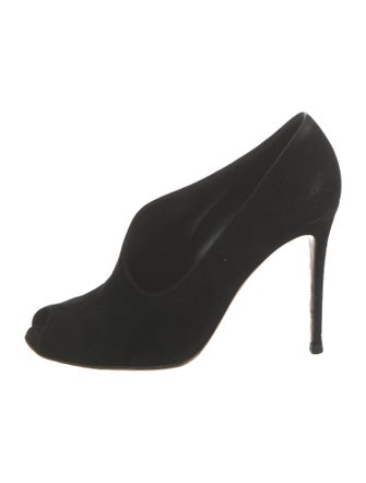 Gianvito Rossi Suede Cutout Accent Pumps