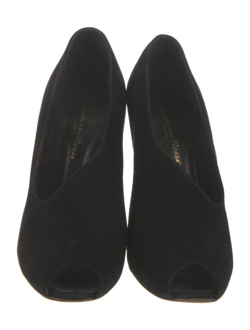 Gianvito Rossi Suede Cutout Accent Pumps