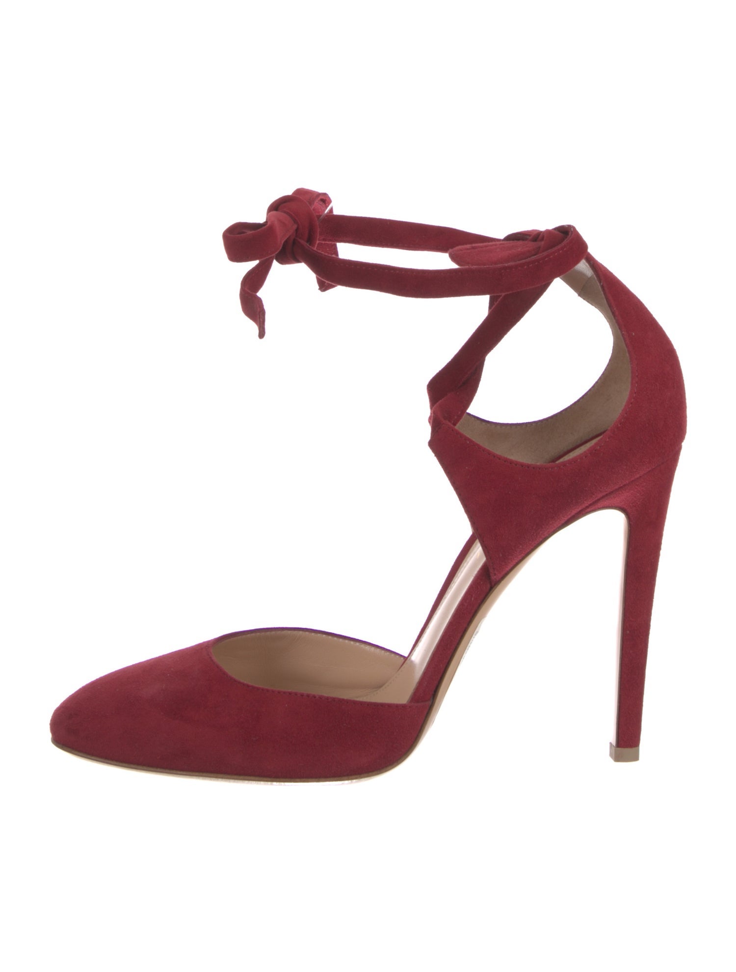 Gianvito Rossi Suede D'Orsay Pumps