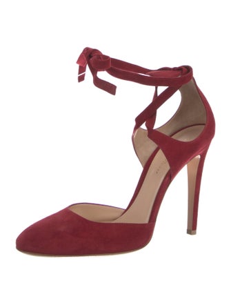 Gianvito Rossi Suede D'Orsay Pumps