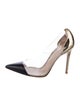 Gianvito Rossi Leather Colorblock Pattern Pumps