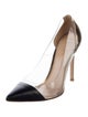 Gianvito Rossi Leather Colorblock Pattern Pumps