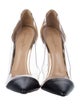 Gianvito Rossi Leather Colorblock Pattern Pumps