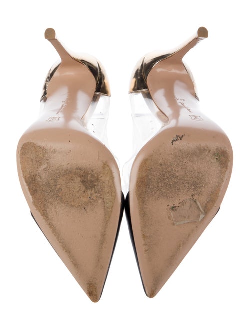 Gianvito Rossi Leather Colorblock Pattern Pumps