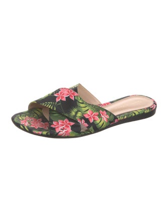 Gianvito Rossi Floral Print Slides