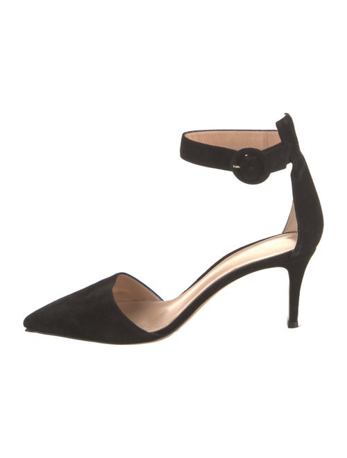 Gianvito Rossi Suede D'Orsay Pumps
