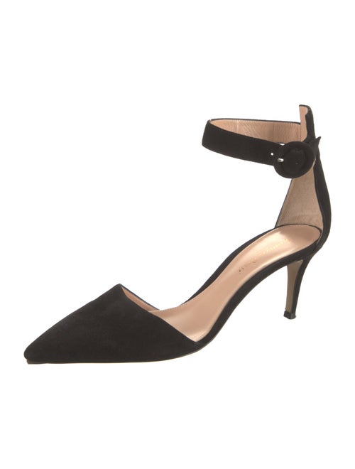 Gianvito Rossi Suede D'Orsay Pumps