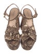 Gianvito Rossi Leather Animal Print Sandals