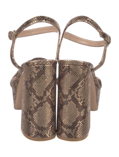 Gianvito Rossi Leather Animal Print Sandals