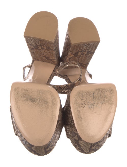 Gianvito Rossi Leather Animal Print Sandals