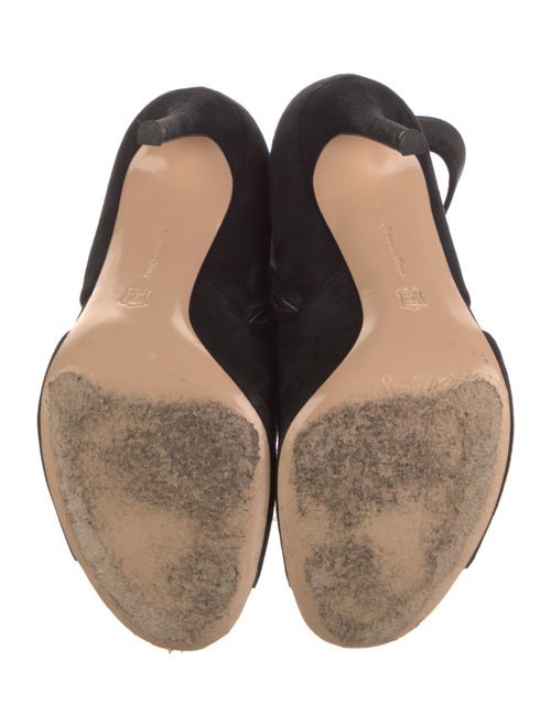Gianvito Rossi Suede Cutout Accent Pumps