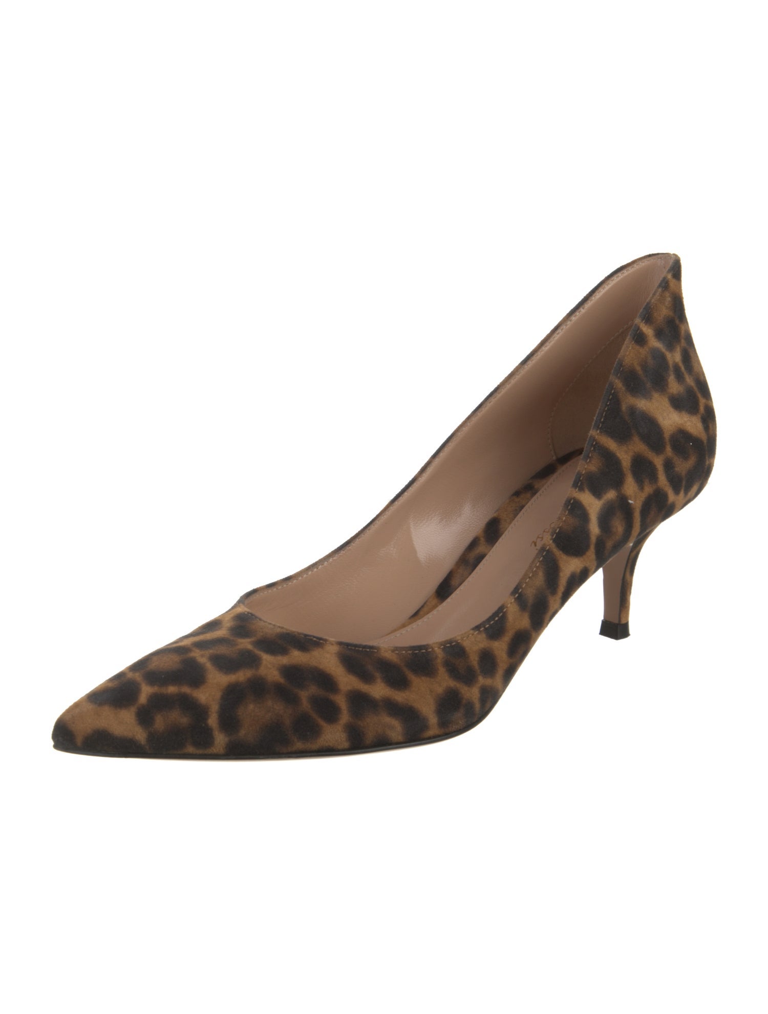 Gianvito Rossi Suede Animal Print Pumps