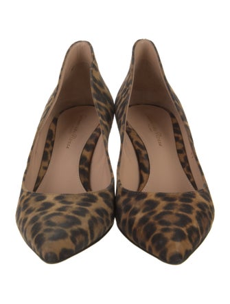 Gianvito Rossi Suede Animal Print Pumps