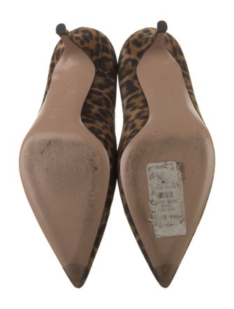Gianvito Rossi Suede Animal Print Pumps