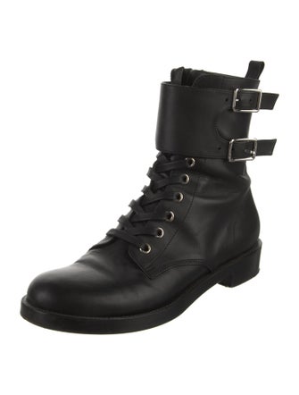 Gianvito Rossi Leather Combat Boots