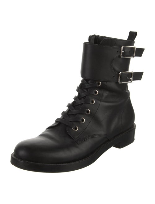 Gianvito Rossi Leather Combat Boots