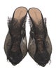 Gianvito Rossi Lace Ruffle Embellishment Mules