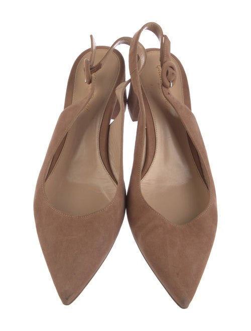 Gianvito Rossi Suede Slingback Pumps