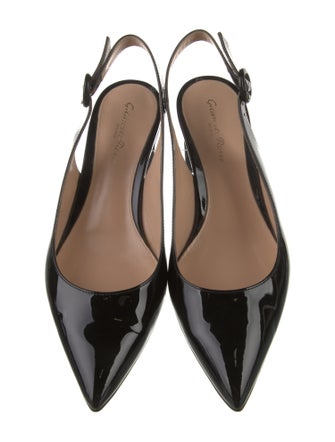Gianvito Rossi Patent Leather Slingback Pumps