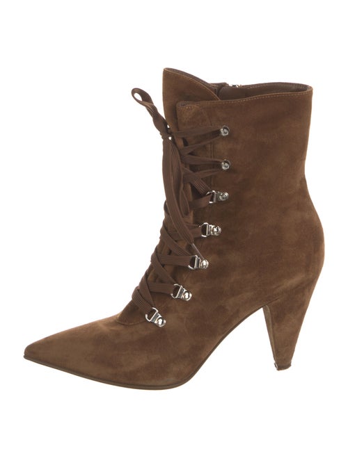 Gianvito Rossi Suede Lace-Up Boots