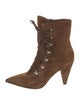 Gianvito Rossi Suede Lace-Up Boots