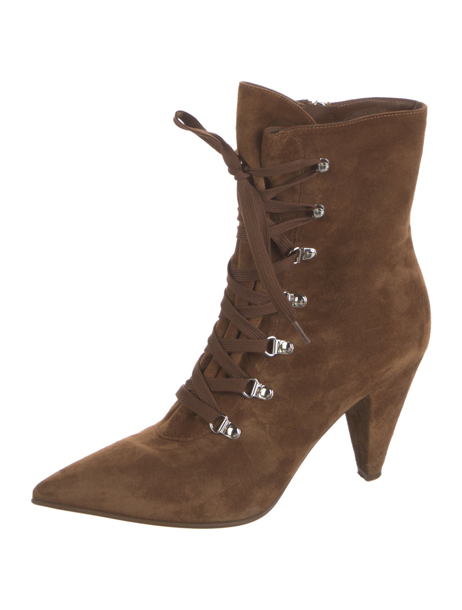 Gianvito Rossi Suede Lace-Up Boots