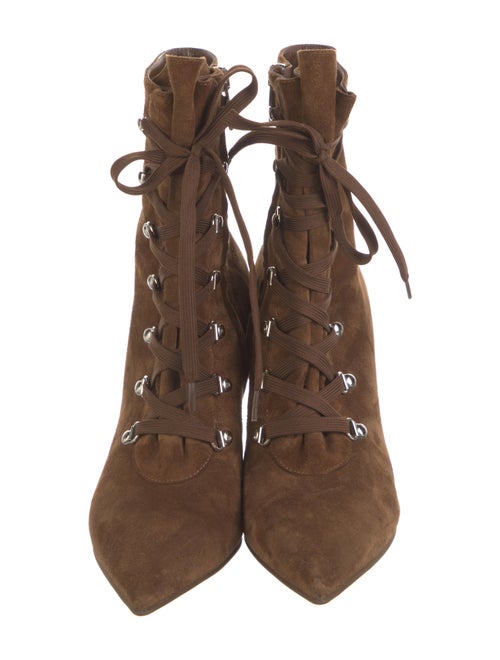 Gianvito Rossi Suede Lace-Up Boots