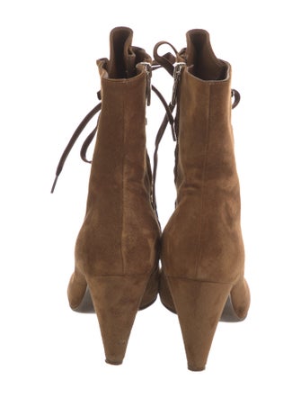 Gianvito Rossi Suede Lace-Up Boots