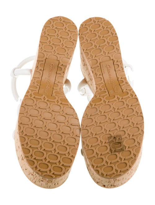 Gianvito Rossi Leather Colorblock Pattern Sandals