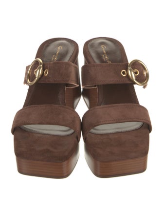 Gianvito Rossi Suede Slides