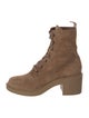 Gianvito Rossi Suede Combat Boots