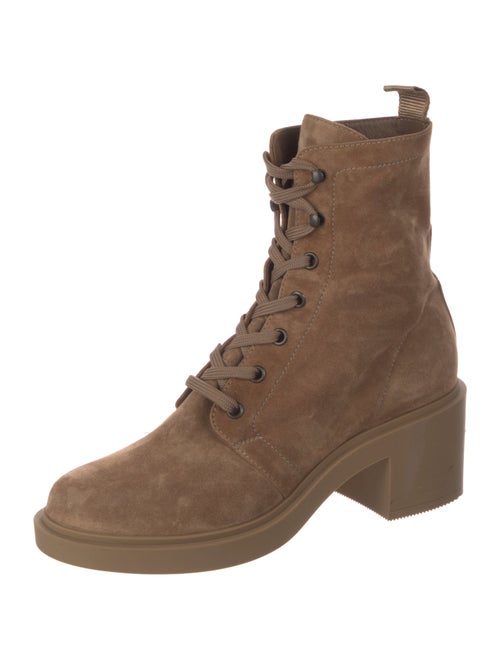 Gianvito Rossi Suede Combat Boots